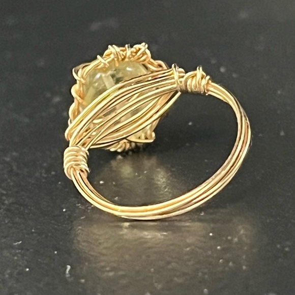 wire ring with citrine stone size 5 - Picture 12 of 14